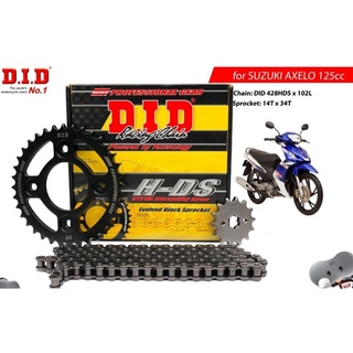 Nhông sên dĩa did suzuki axelo 125cc – sên đen 10ly did hds