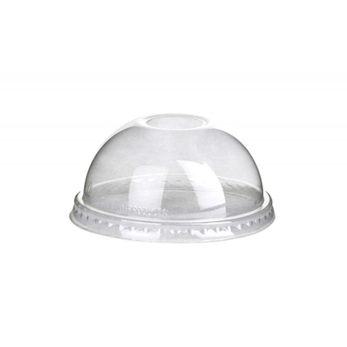 Set 50 nắp cầu ly nhựa PET 90mm dùng 1 lần - KingPack