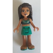 Nhân vật Lego Friends Minifigure chính hãng Friends Andrea, Dark Turquoise Skirt, Dark Blue Top