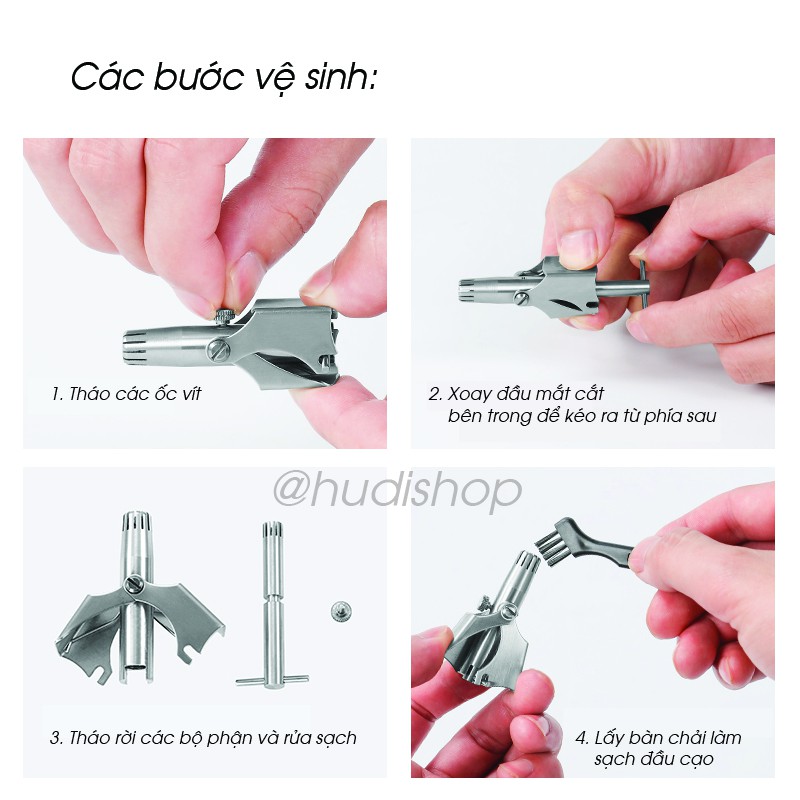 Kéo cắt lông mũi tỉa lông mũi bằng thép không gỉ cao cấp dụng cụ cắt tỉa lông mũi hudishop