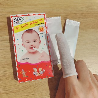 Gạc rơ lưỡi cho bé Đông Pha làm sạch lưỡi vệ sinh răng miệng cho bé hộp 5 chiếc Mai Lan Pharmacy