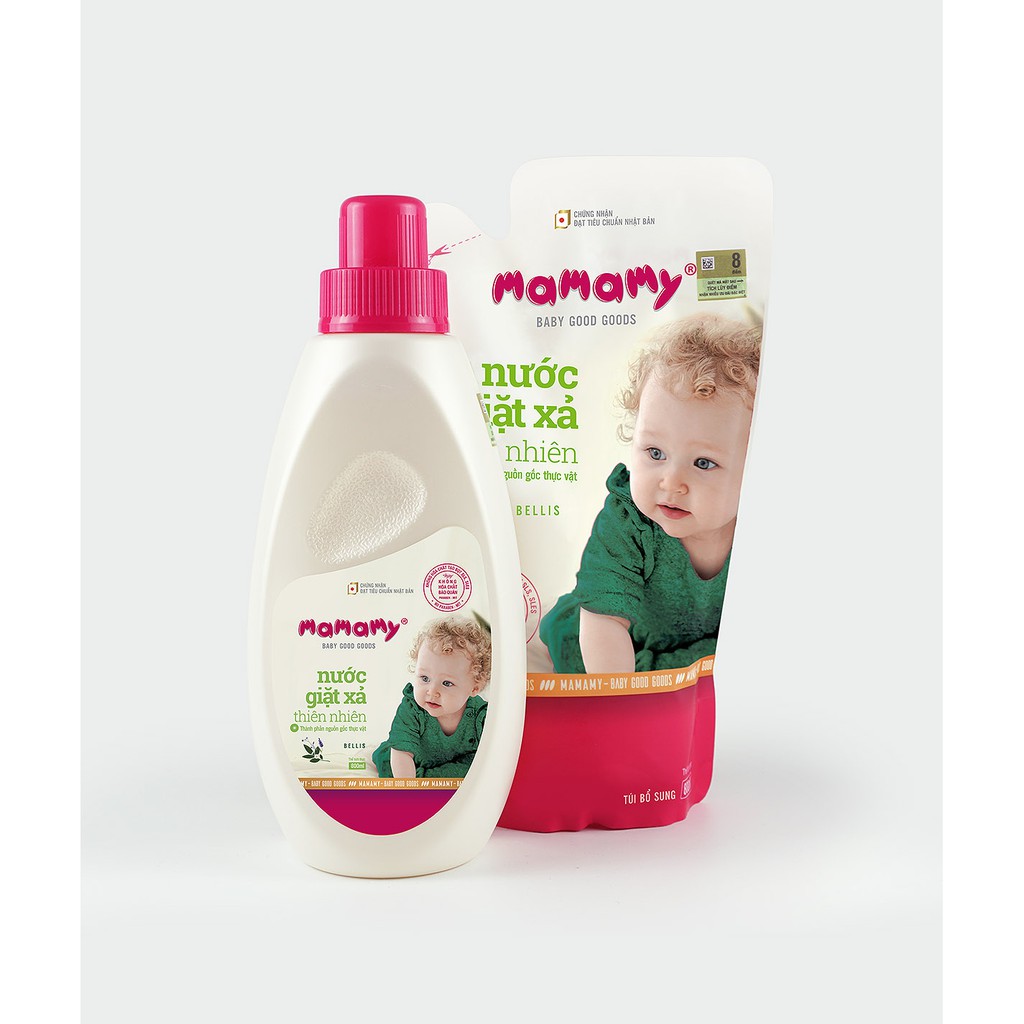 Chai Nước giặt xả thiên nhiên Mamamy 800ml