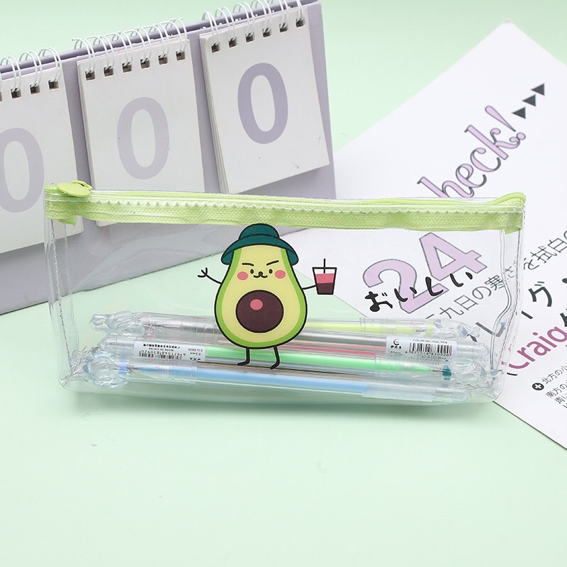 Hộp bút bơ trong