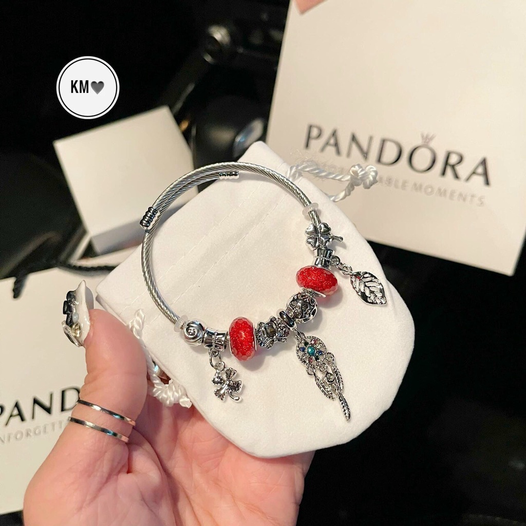 Vòng tay PANDORA Charm pha lê nhiều màu đẹp sang chảnh