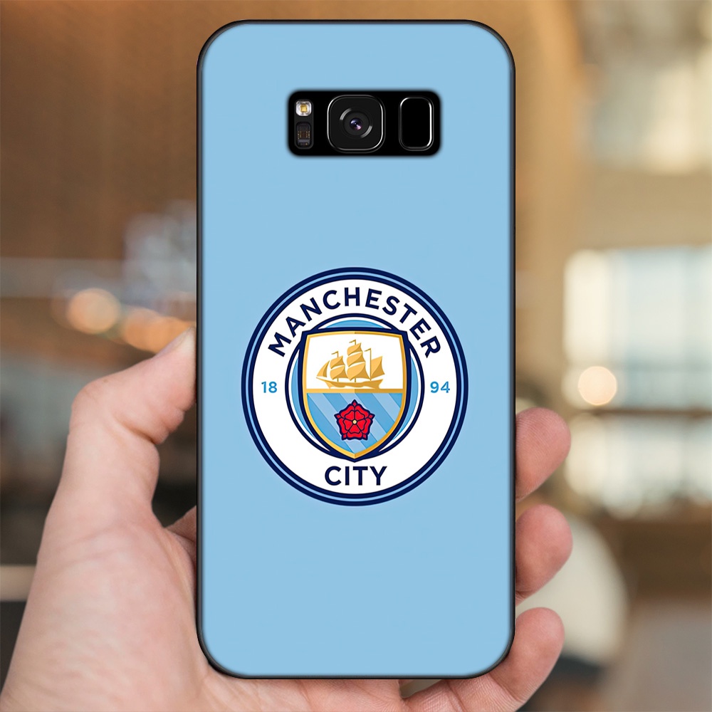 Ốp lưng Samsung S8, S8 Plus viền đen in hình Manchester City MC