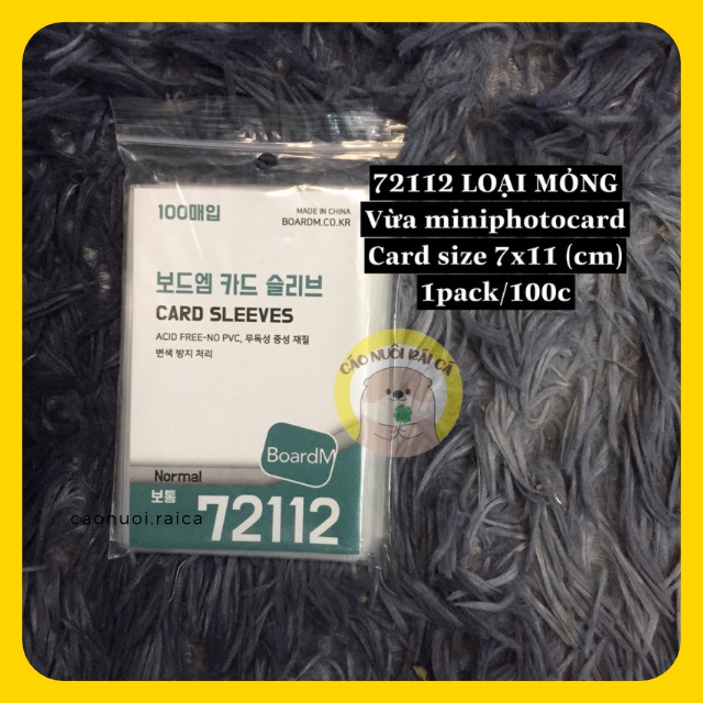 [CÓ SẴN] LOẠI MỎNG BoardM SLEEVE BỌC CARD BẢO VỆ CARD- Cáo nuôi Rái Cá
