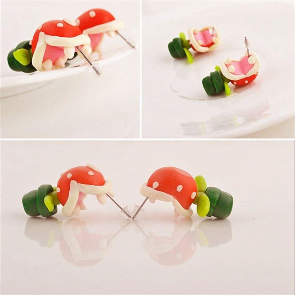 Bông Tai Hoa Hồng Handmade
