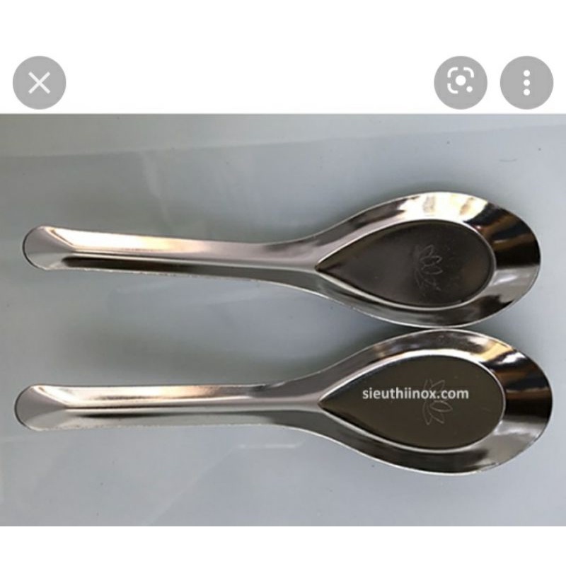 #Rẻ nhất sàn# Thìa inox bông sen cán ngắn  hàng loại 1 - inox bền đẹp, cứng cáp, không lo han gỉ méo mó