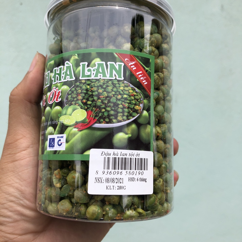 Đậu Hà Lan wasabi 280g, đậu hà lan rang muối sấy giòn thơm ngon ĐỒ ĂN VẶT IMINT FOOD - BTDAU280G
