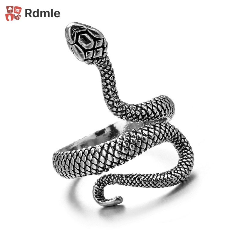 Nhẫn Đeo Tay Hình Rắn Linh Hồn Phong Cách Retro Thời Trang unisex