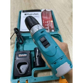Máy khoan pin sạc 12v Rakuten 2 tốc độ 2 Cục pin hàng chính hãng