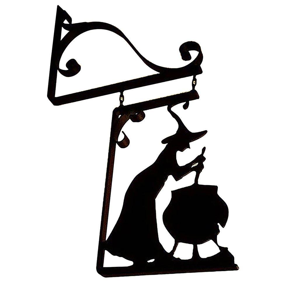 YIYU Biển Hiệu Phù Thủy Bằng Sắt Treo Tường Trang Trí Halloween