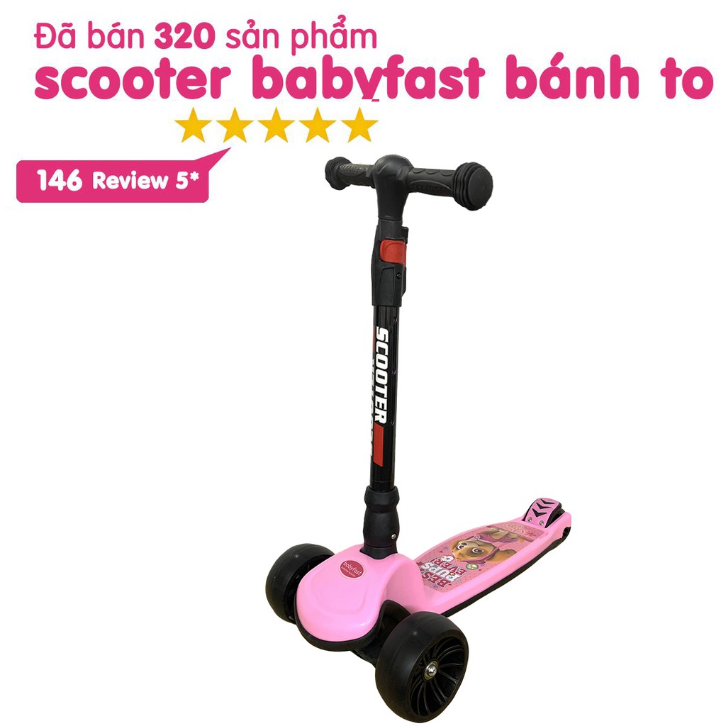 [Chuyên sỉ] Xe trượt scooter Baby 3 bánh an toàn cho trẻ em chịu lực 80kg phù hợp cho cả bé trai và gái