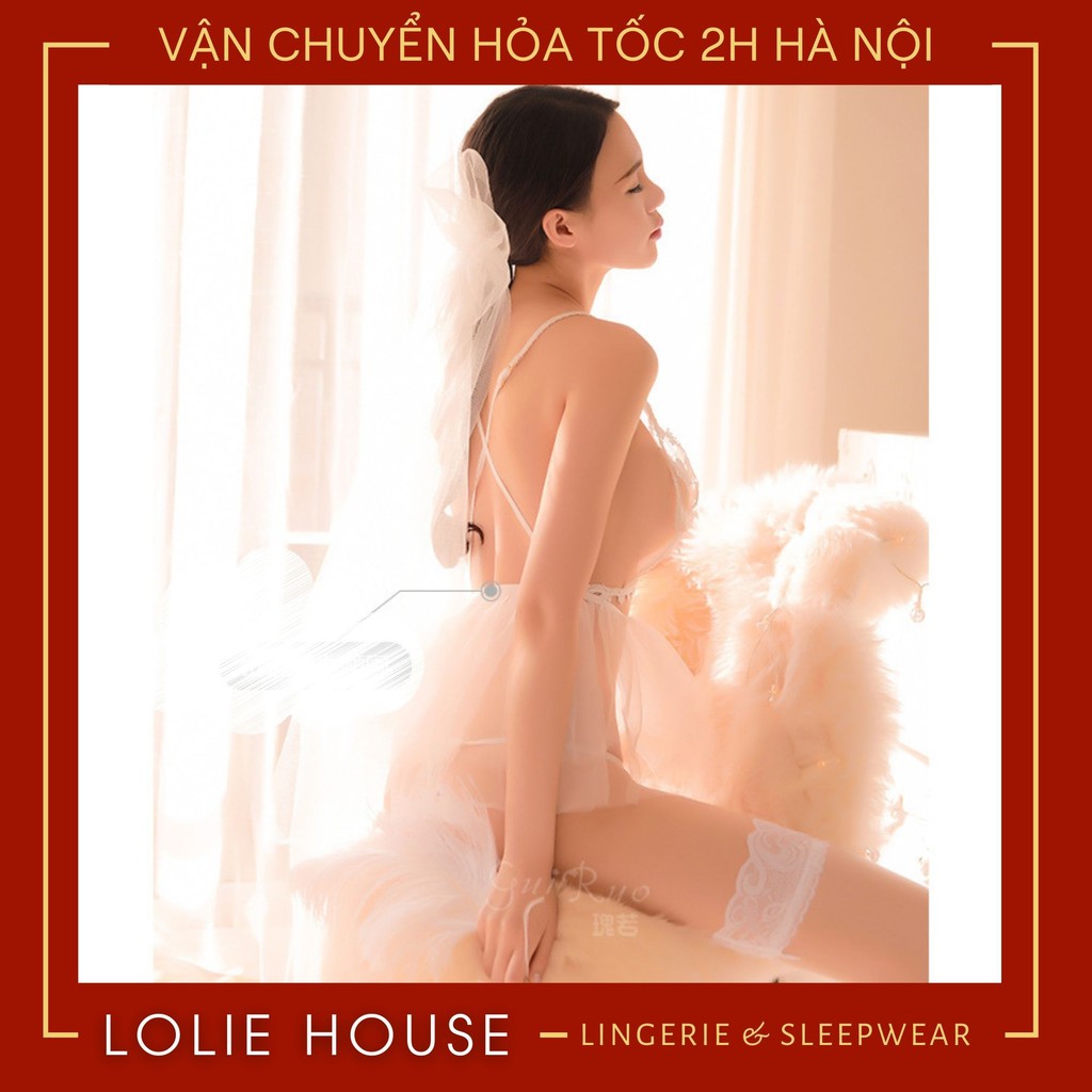 Cosplay Cô Dâu Tiểu Thư - Set váy ngủ cô dâu gợi cảm sexy LOLIE HOUSE - CP8 | BigBuy360 - bigbuy360.vn