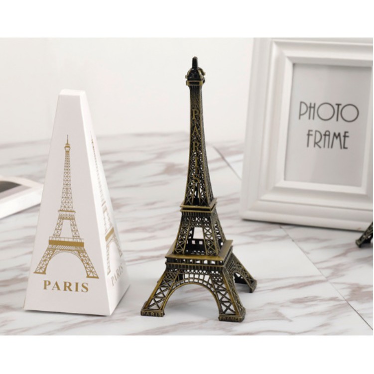 Mô hình tháp Eiffel trang trí 13cm, bằng kim loại