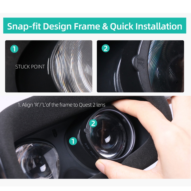 Kính Thực Tế Ảo Cho Oculus Quest 2 -1.0D Đến -6.0D