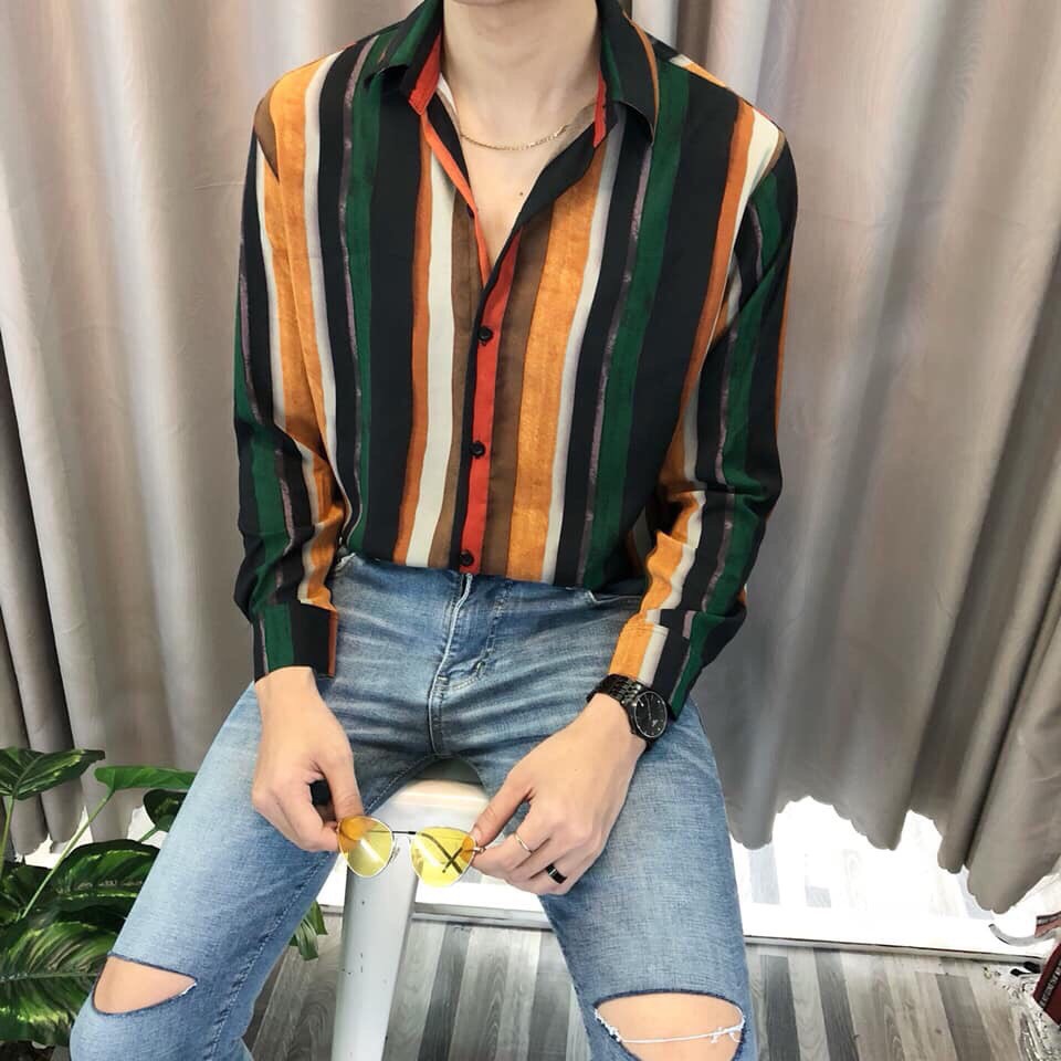 Áo Sơ Mi Nam họa tiết thanh lịch Muradfashion, Áo Sơ Mi tay dài phong cách hàn quốc mẫu mới 2021 NT7901