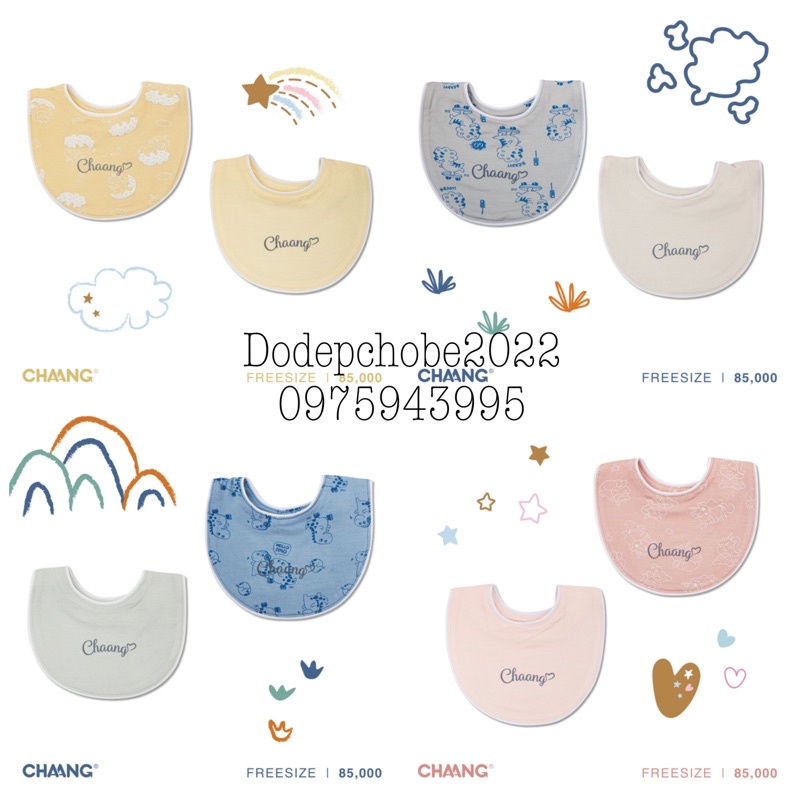 Set yếm tròn sơ sinh Chaang- BST sơ sinh Pony&Dino Chaang