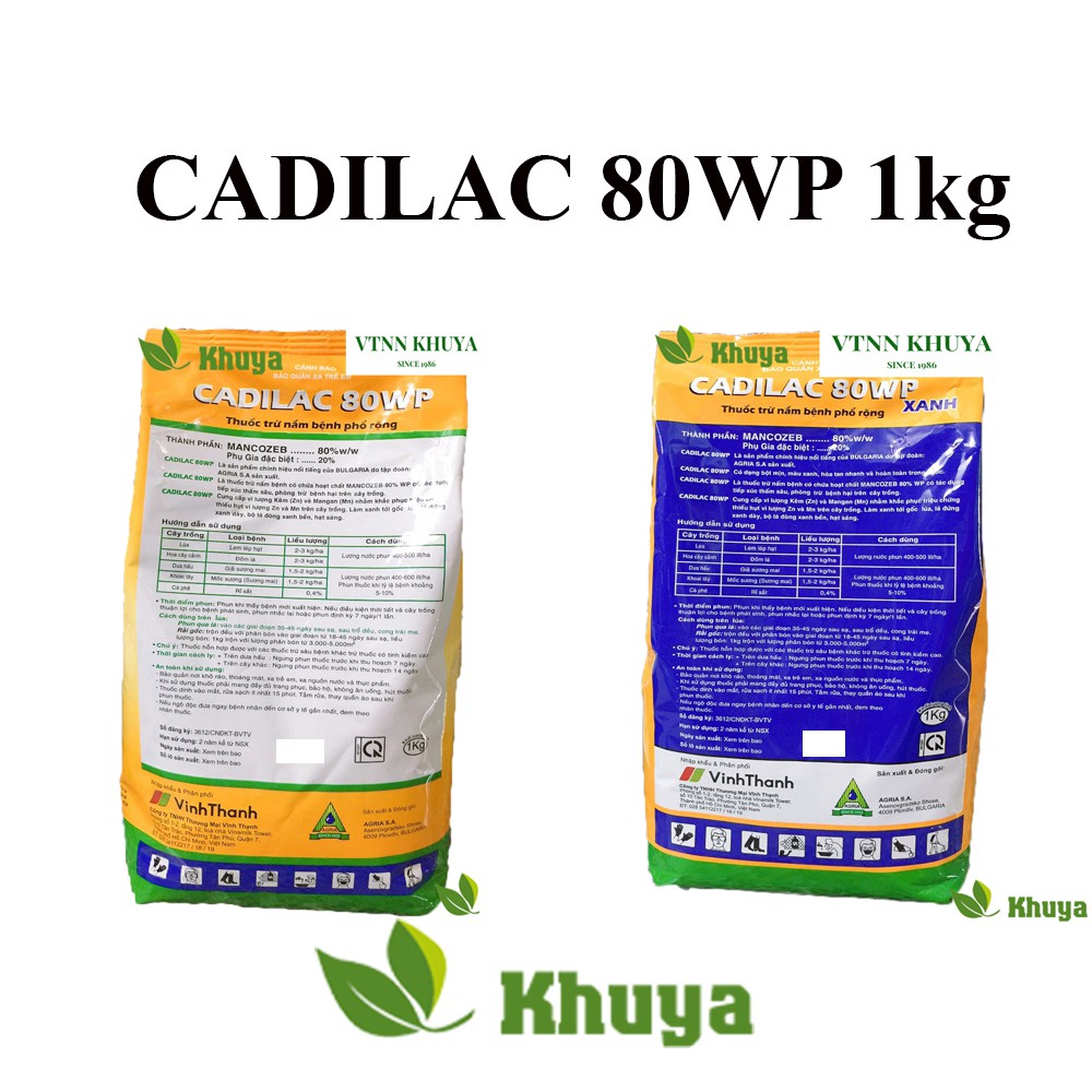 Trừ Nấm Bệnh CADILAC 80WP 1kg Ấn Độ gốc MANCOZEB