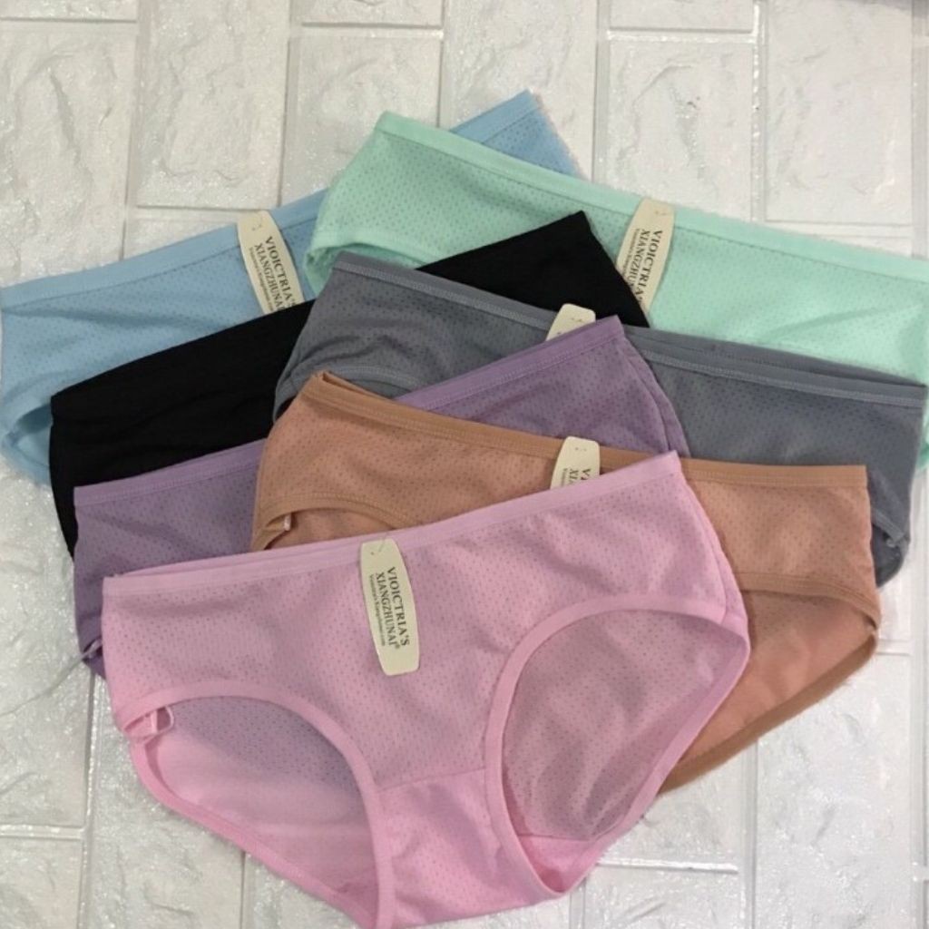 10 Quần Lót, Quần Chip Nữ Cotton Thông Hơi Mềm Mịn Thoáng Mát Nhiều Màu Sắc Xinh Xắn Free Size