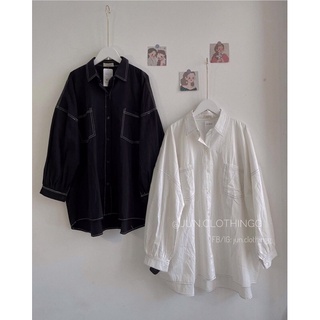 [ẢNH THẬT + VIDEO] Áo sơ mi chỉ nổi dáng oversize