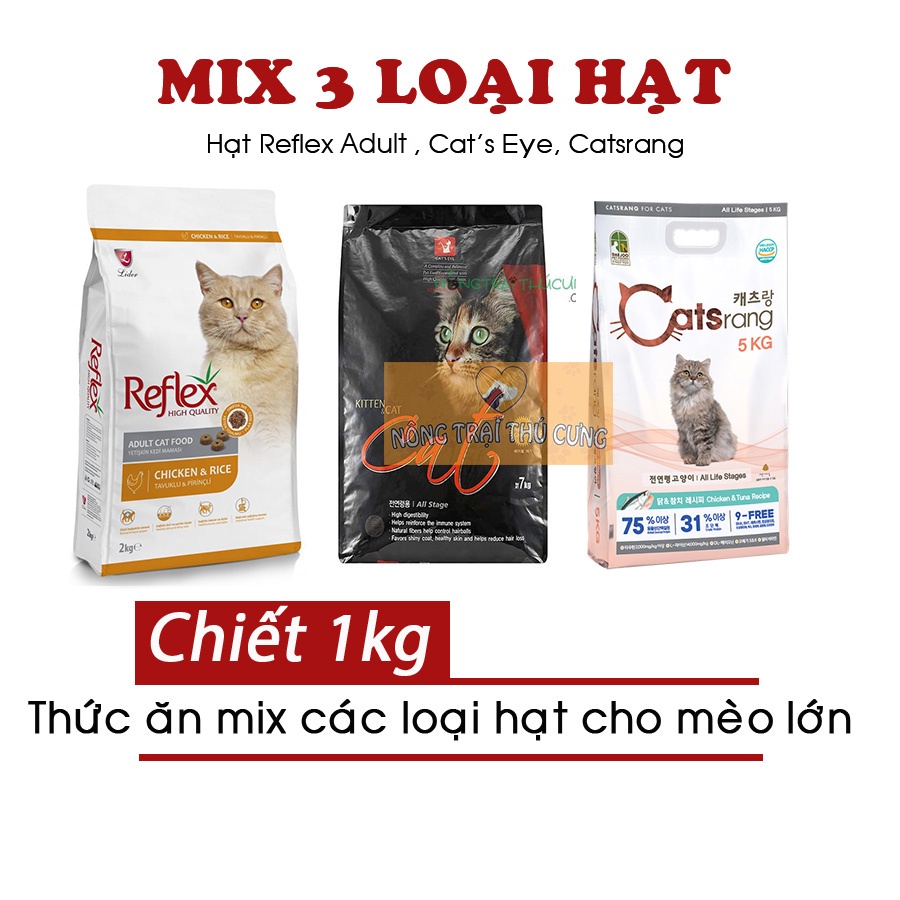 Thức Ăn Hạt Mix Cho Mèo Lớn Reflex Adult - Cat's Eye - Catsrang Ăn Không Ngán