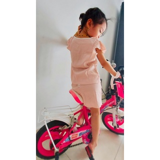 bộ đồ hè cho bé gái lanh đũi