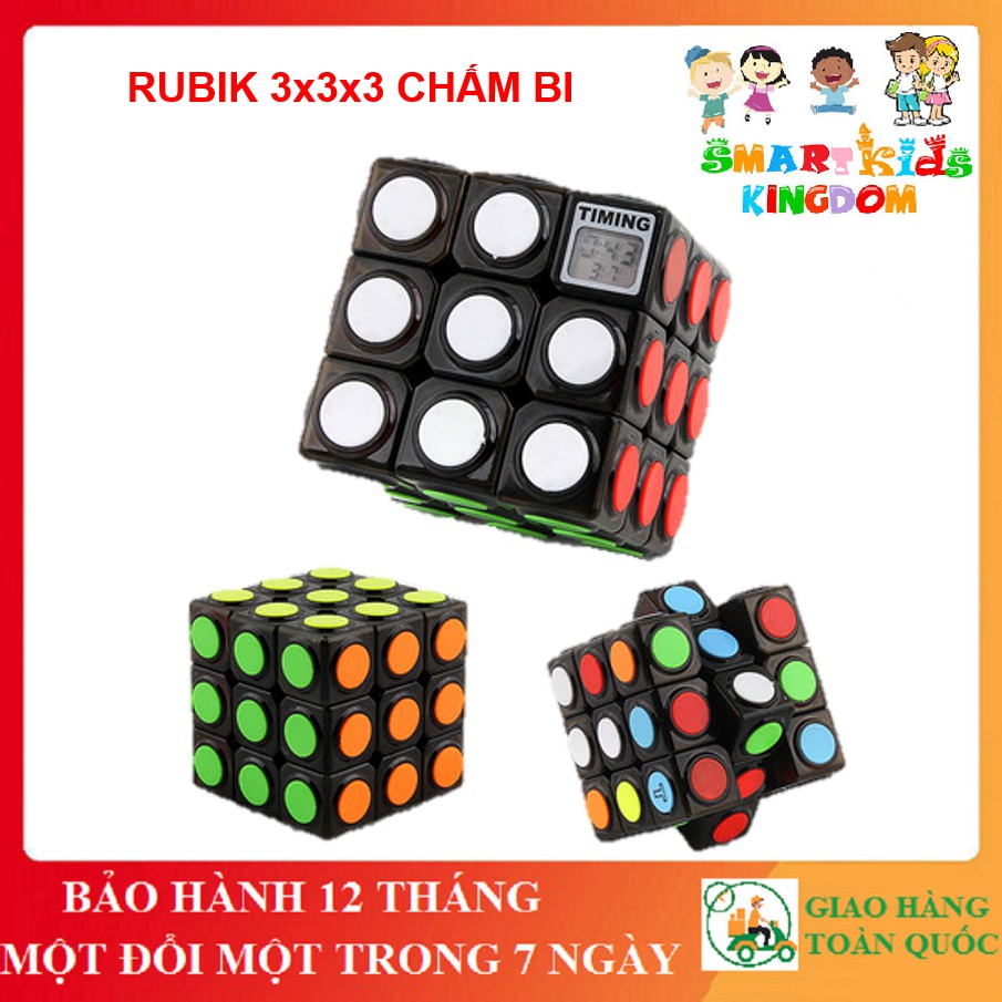 Rubik 3x3 Chấm Bi - Rubic 3 Tầng Stickerless - Đồ Chơi Trí Tuệ (Mã RB003)