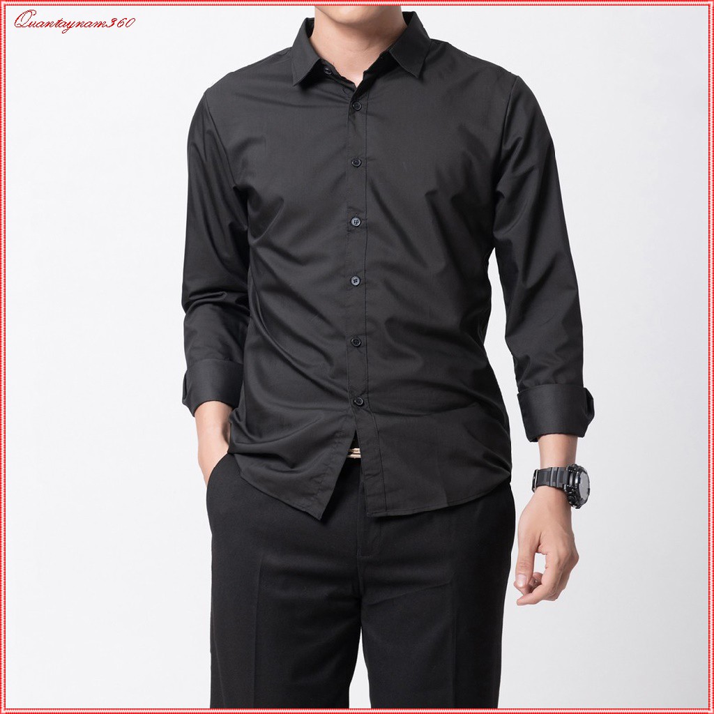 Áo sơ mi nam dài tay cao cấp 98WEAR Chất liệu lụa mềm mịn , kiểu dáng Hàn Quốc không nhăn, không xù , thấm hút mồ hôi | BigBuy360 - bigbuy360.vn