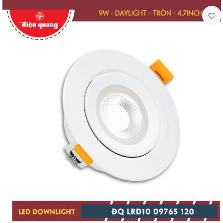 Bộ đèn LED downlight Điện Quang ĐQ LRD10:3W.5W.7W.9W.11W DAYLIGHT