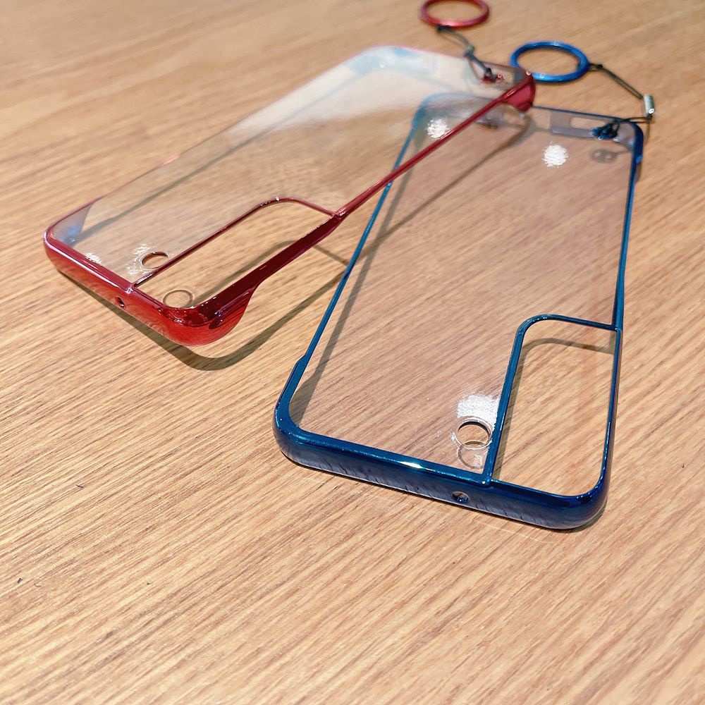 Ốp Điện Thoại PC Siêu Mỏng Không Viền Dọc Kèm Móc Treo Cho Samsung Galaxy S21 S22 Plus Note 20 Ultra S22