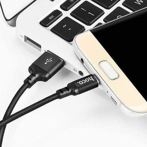 Cáp sạc nhanh, dây sạc iphone HOCO X14 Lightning 2.4A chất liệu nhựa nhiệt dẻo chịu nhiệt, đàn hồi tốt, chống đứt gãy