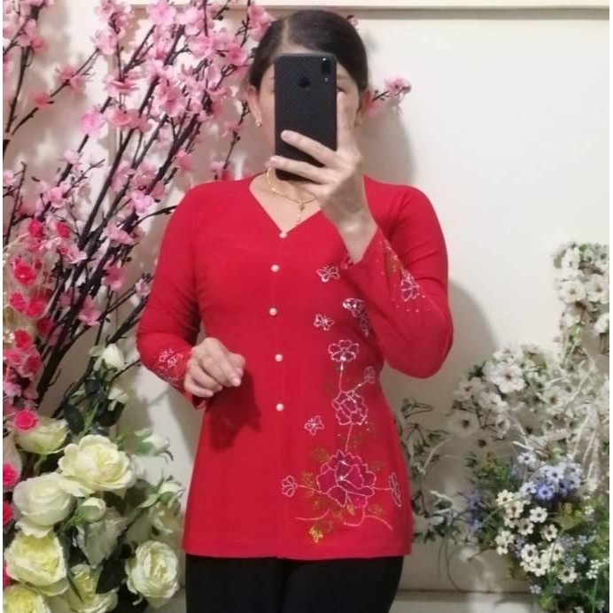 Bộ Bà Ba Thêu Hoa Ống Rộng