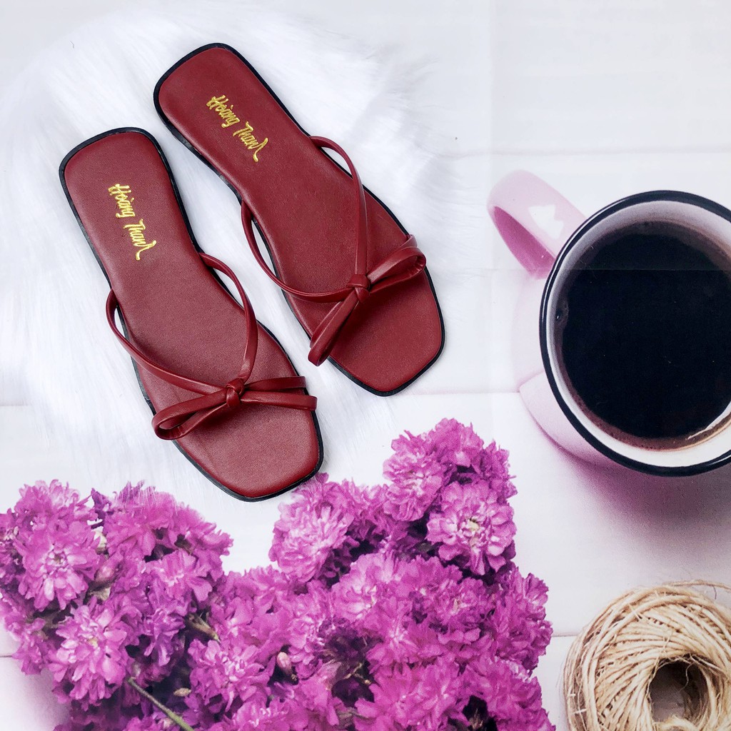 Dép nữ có nơ nhiều màu siêu xinh DE5