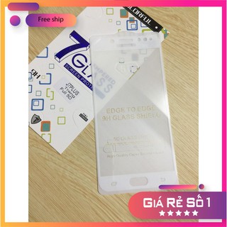Kính 5D dán full toàn màn hình dành cho điện thoại Samsung J7 Pro, J7 Prime, J7 plus: đen, trắng, vàng, xanh