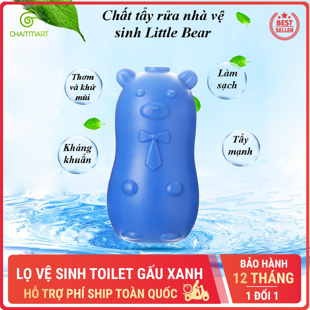 Lọ thả bồn cầu Gấu xanh HAOSACH tẩy rửa khử mùi toilet chai làm sạch phòng tắm diệt khuẩn