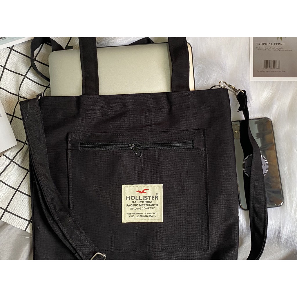 Túi vải đeo chéo [ holister khoá kéo và chất liệu vải cotton dày] dành cho nam, [free shipping 0đ] | BigBuy360 - bigbuy360.vn