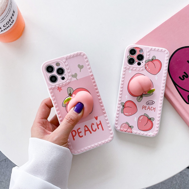 Ốp Điện Thoại Mềm Họa Tiết Trái Đào 3D Xinh Xắn Cho Xiaomi Redmi 9A 9c Redmi Note 8 9 10 Pro 9s 9Pro Max-Tang-1