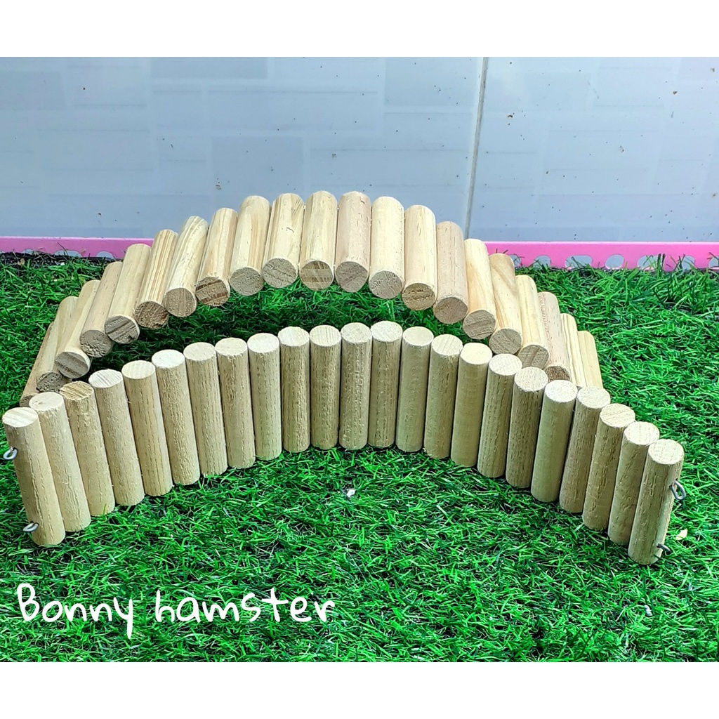 Thang uốn gỗ không sơn dành cho hamster size 30 cm