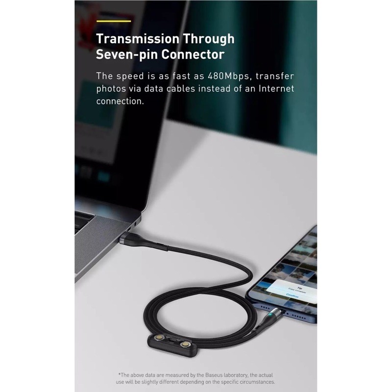 Cáp từ tính nam châm Baseus kèm USB to/Type C/MicroUSB