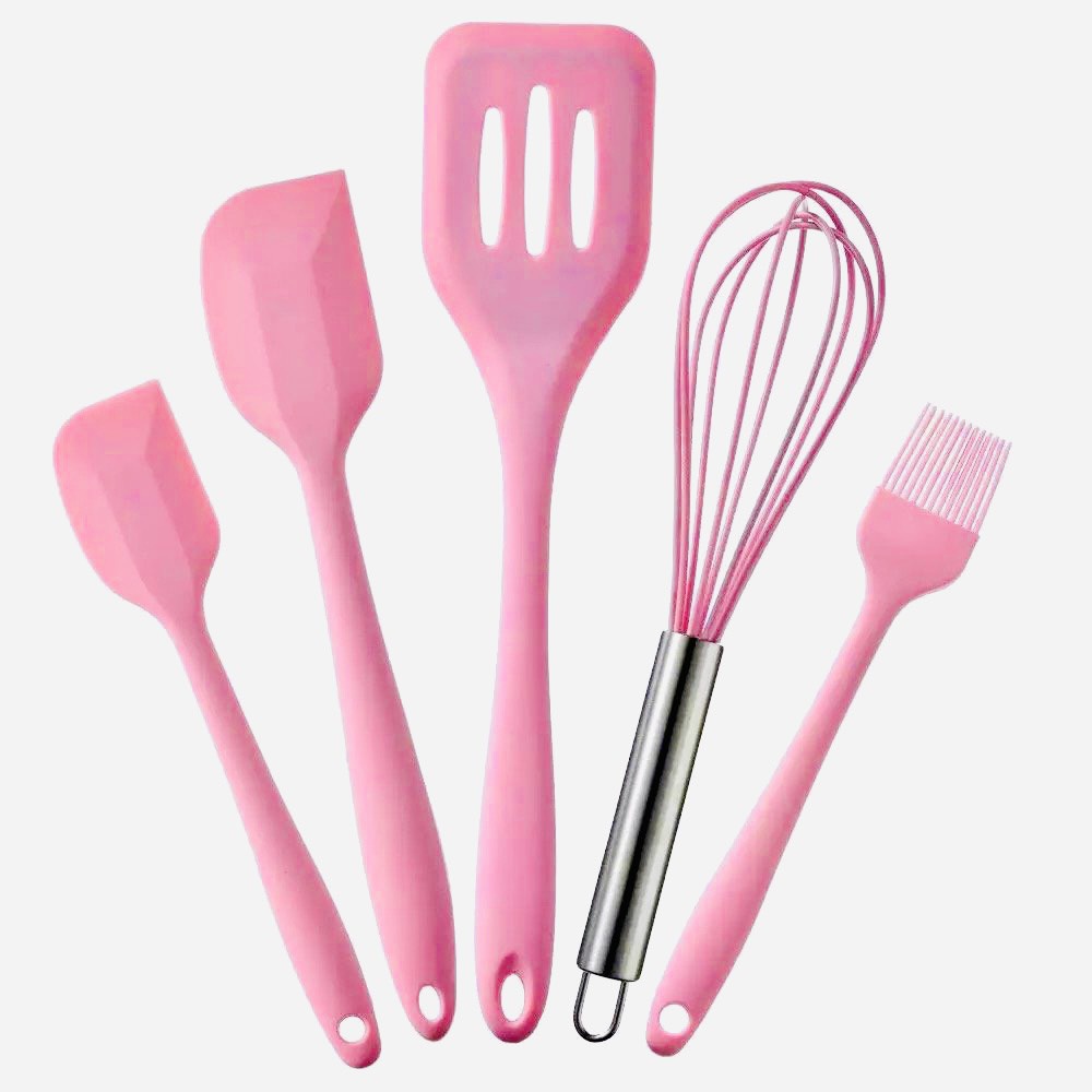 Bộ dụng cụ làm bánh 5 món bằng silicone cao cấp EASY BAKING