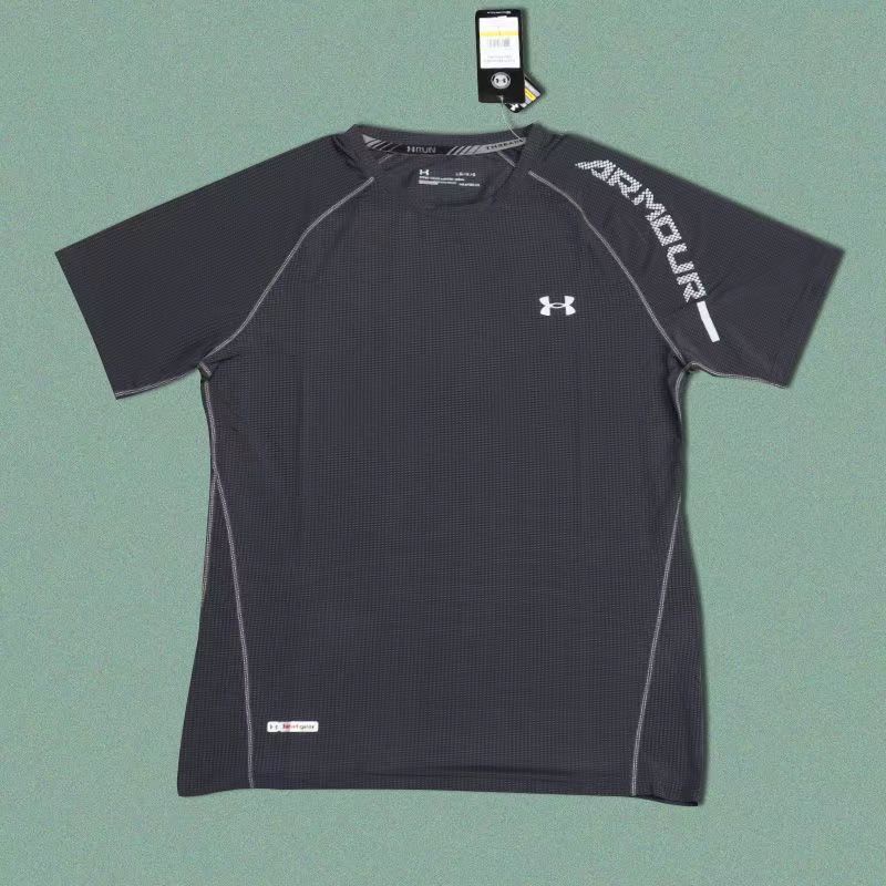 Áo Thun Thể Thao Tay Ngắn Dáng Suông Chất Liệu Thoáng Khí Mau Khô Năng Động Thời Trang Cho Nam Phong Cách Mỹ