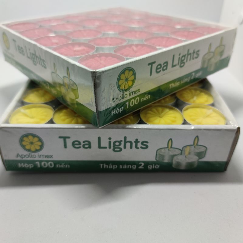 Nến Tealight 100 Viên Cháy 2 tiếng . Đèn cày tealight