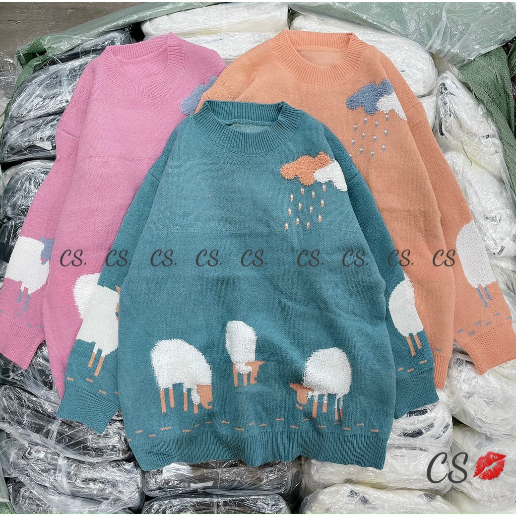 Áo len nữ form rộng, áo len nữ hàn quốc siêu dễ thương chất lên mềm mịn phong cách trẻ trung năng động Tây Thi Shop | BigBuy360 - bigbuy360.vn