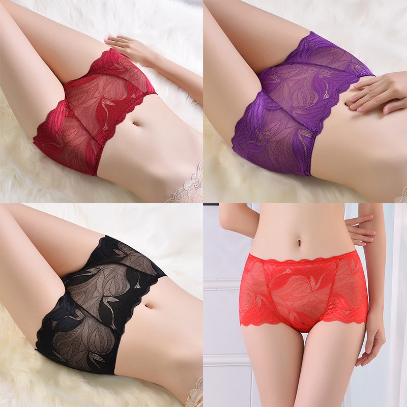 Quần Lót Ren Đùi, Cạp Cao [LỖI 1 ĐỔI 1] Phom To Sexy _ QR26 - S1