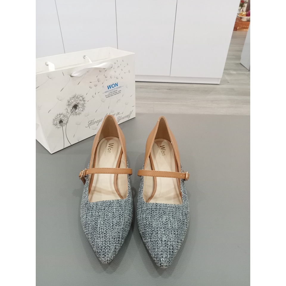 GIÀY CAO GÓT có quai cao 3cm - ĐI CỰC ÊM MỀM - THƯƠNG HIỆU WON GIÀY CÔNG SỞ NỮ CAO CẤP