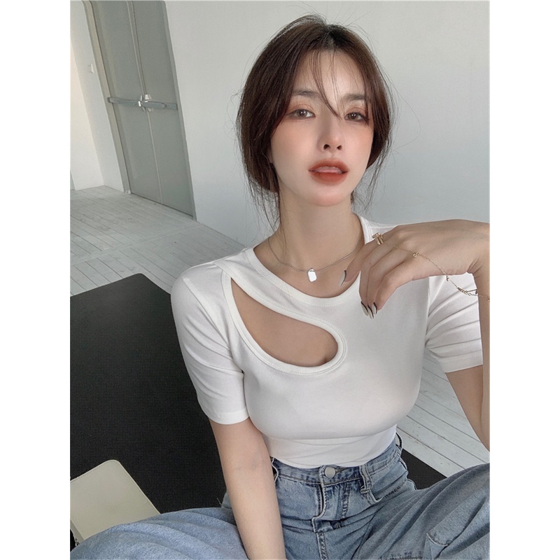NRVP Áo Thun Mỏng Tay Ngắn Phong Cách Hàn Quốc Mới Mùa Hè 2022 Dành Cho Nữ