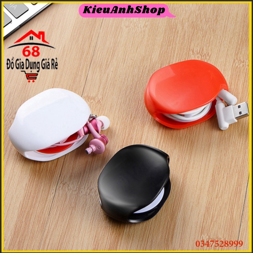 Cuộn dây cáp sạc tai nghe tự động gọn gàng tiện lợi bỏ túi - Kiều Anh Shop