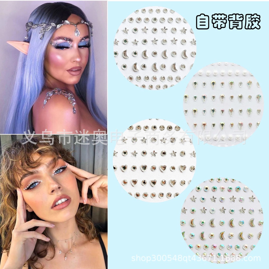 Miếng dán trang trí điện thoại bằng acrylic tự dính đính đá pha lê lấp lánh | BigBuy360 - bigbuy360.vn