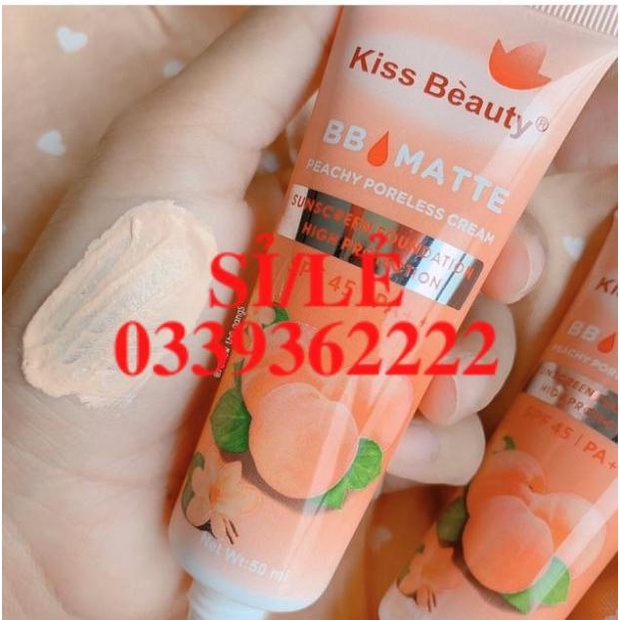 [ CHÍNH HÃNG ] Kem nền che khuyết điểm chống nắng SPF 45/PA+++ Kiss Beauty Pore BB Matte Senabeauty  HAIANHSHOP